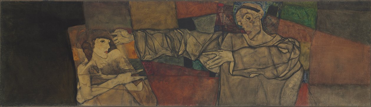 Selbstporträt mit Modell von Egon Schiele