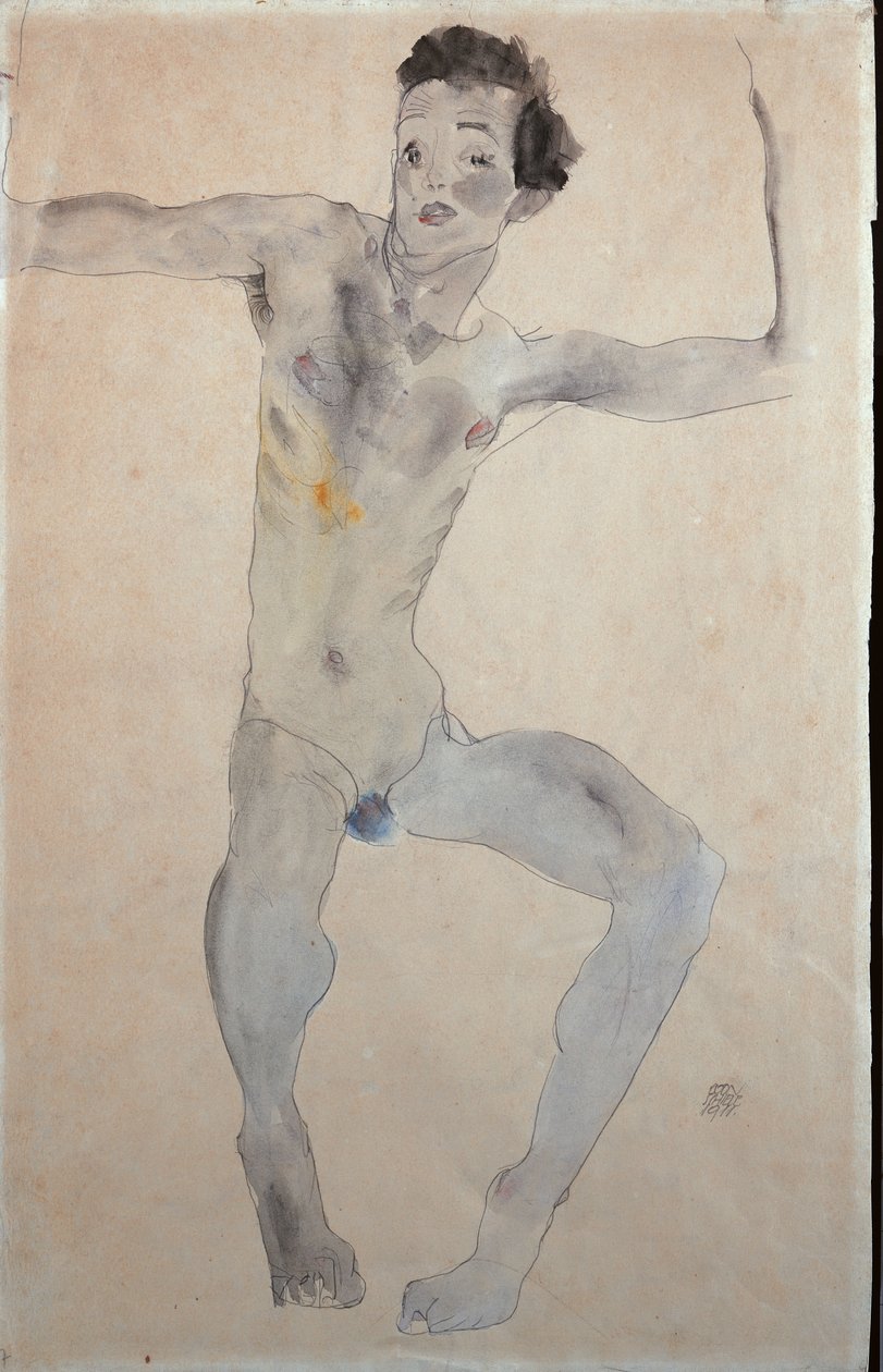 Selbstporträt, 1911 von Egon Schiele