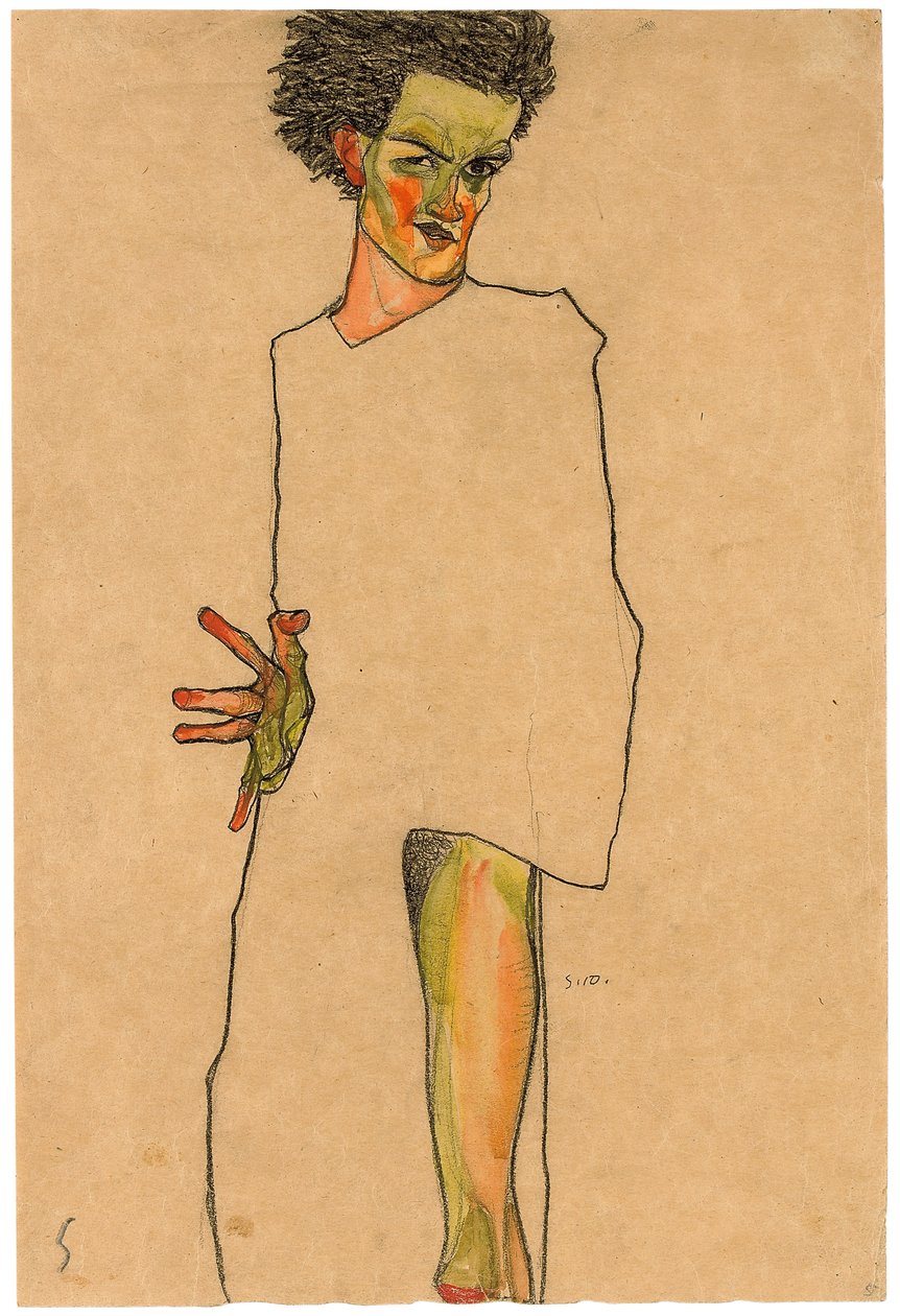 Selbstbildnis, 1910 von Egon Schiele