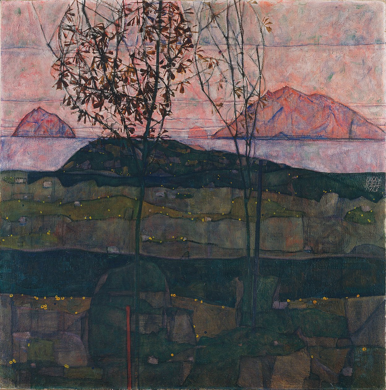 Sonnenuntergang, 1913 von Egon Schiele