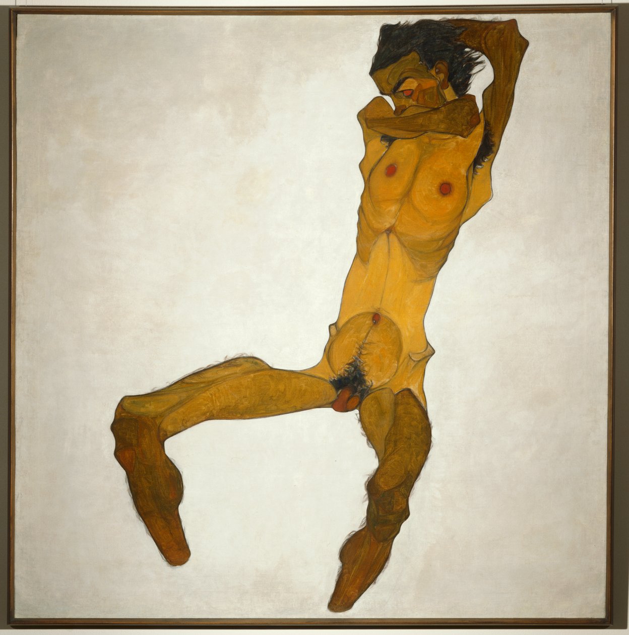 Sitzender Männerakt von Egon Schiele