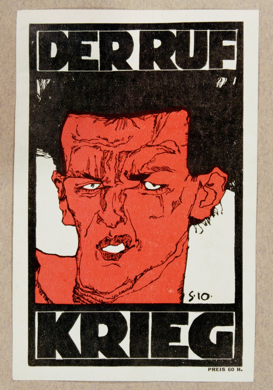 Umschlag (unter Verwendung eines Selbstbildnisses) von Egon Schiele