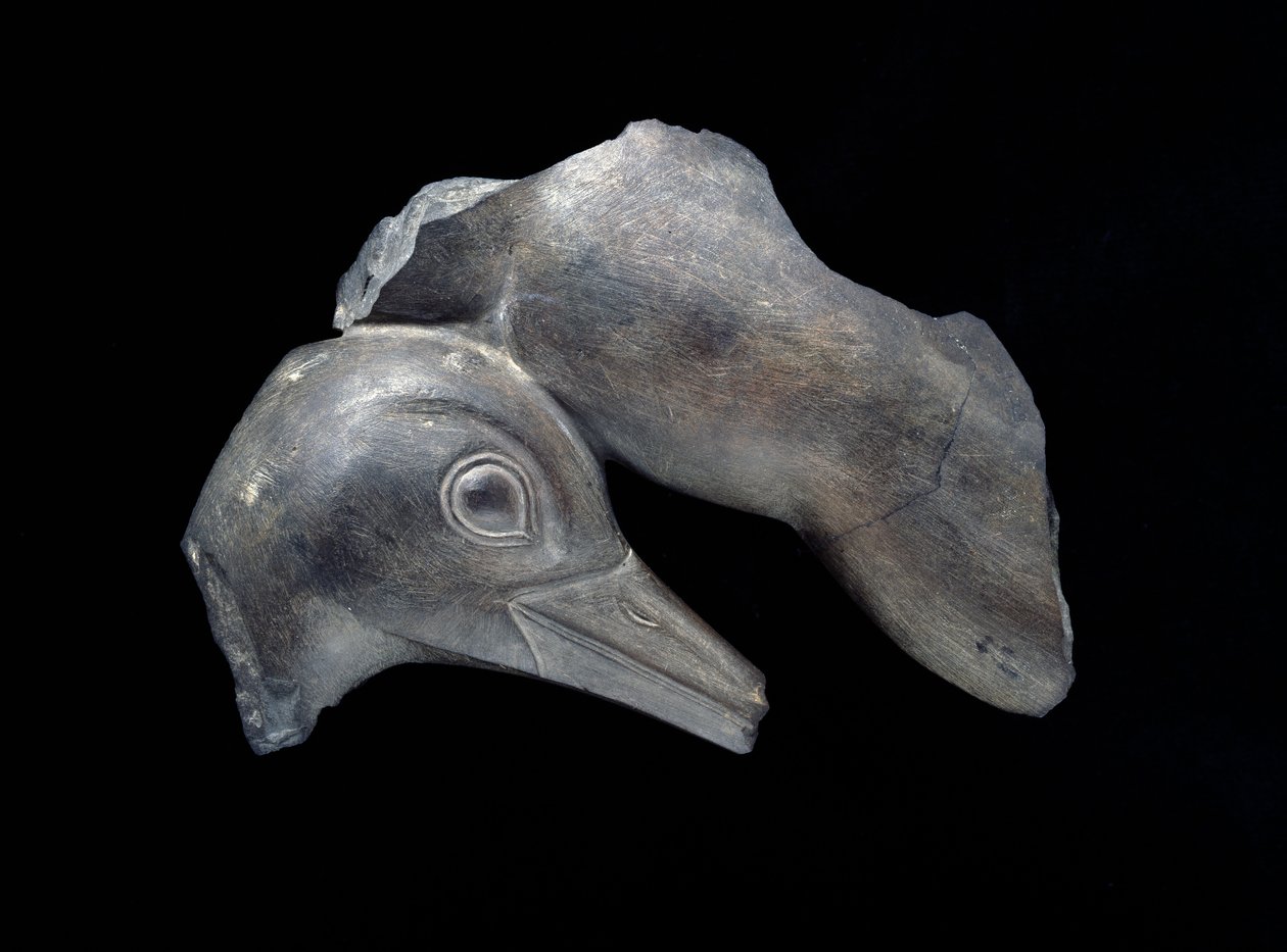 Fragment einer geschnitzten Schale mit Entenmotiven, Frühdynastische Periode von Egyptian