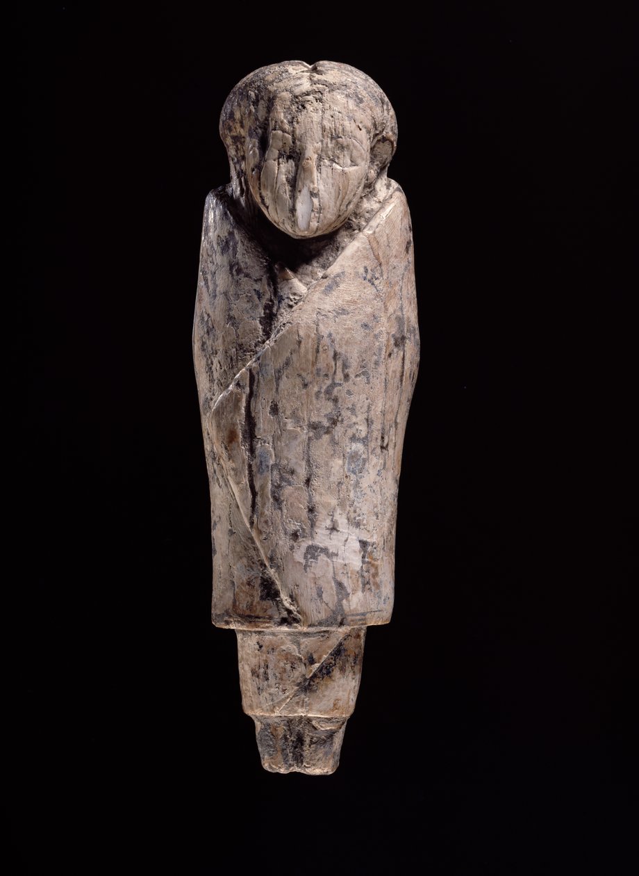 Elfenbeinfigur einer Frau (geschnitztes Nilpferdelfenbein) von Egyptian