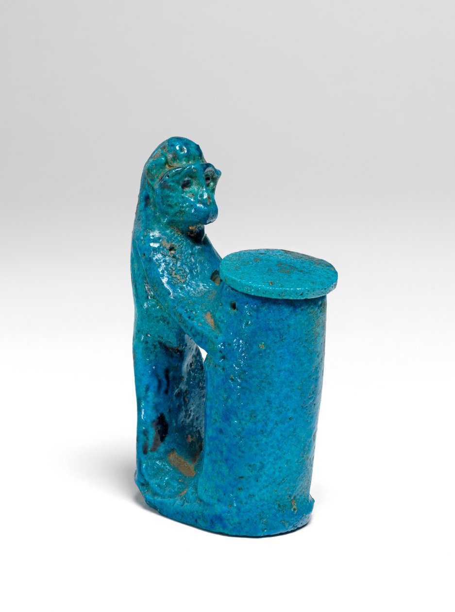 Kohlentopf in Form eines Affen (Faience) von Egyptian 18th Dynasty