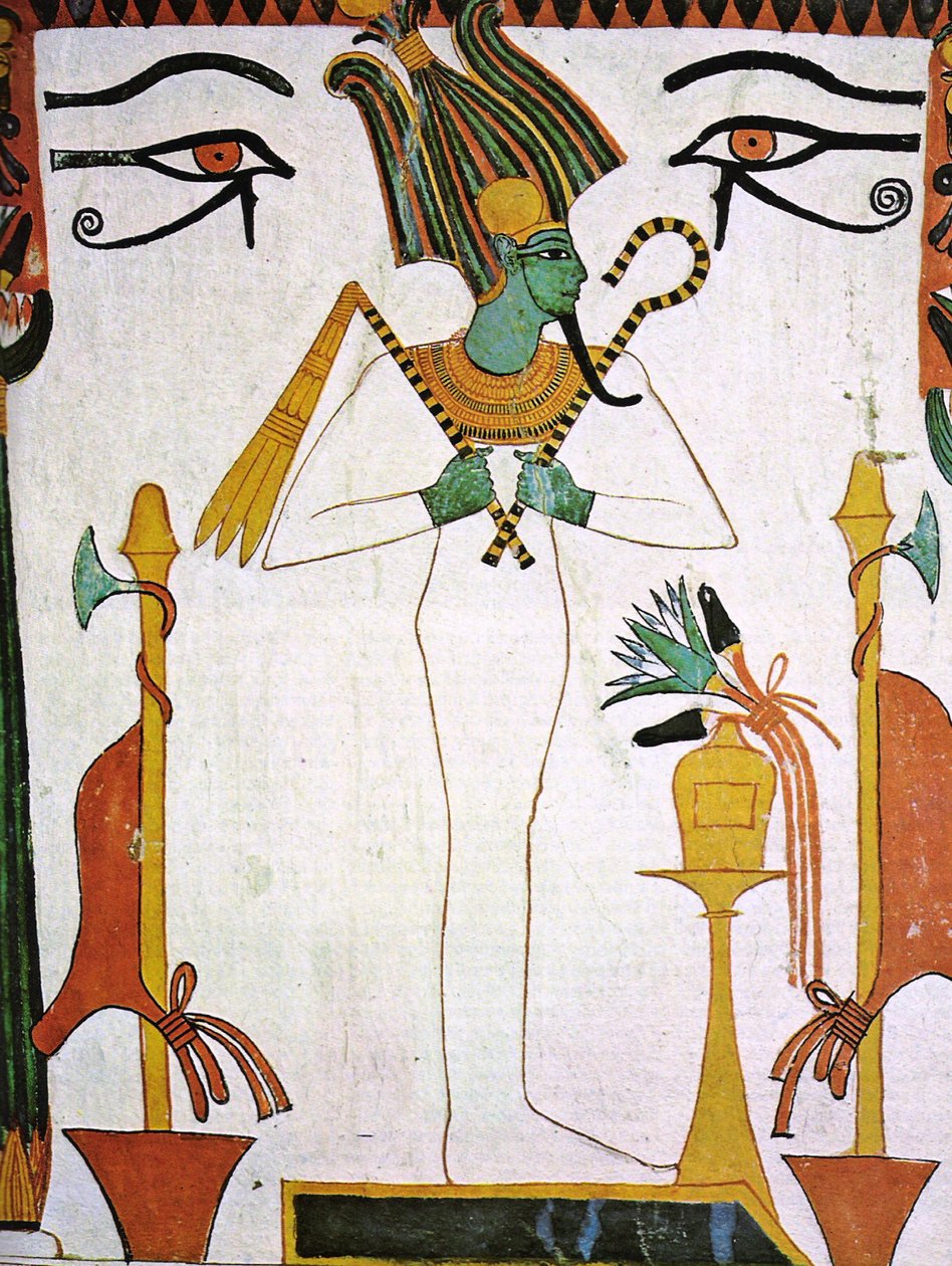 Osiris aus dem Grab von Sennedjem, ca. 1290 v. Chr. von Egyptian 19th Dynasty