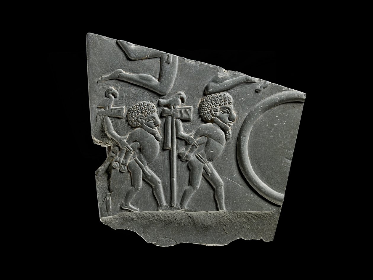 Fragment einer Schlachtfeldpalette von Egyptian 1st Dynasty