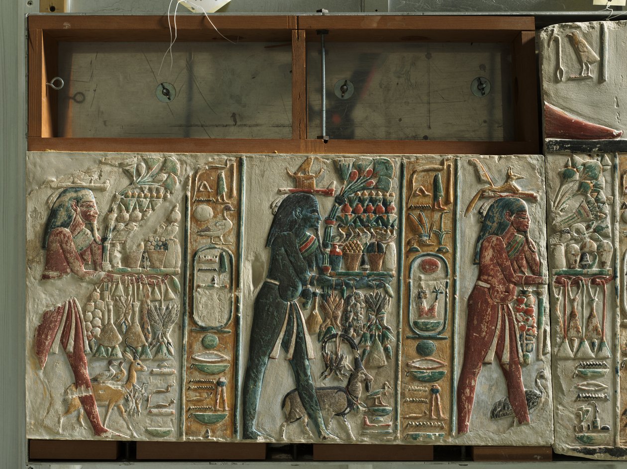 Nome-Götter mit Opfergaben, ca. 1391-1353 v. Chr. von Egyptian 18th Dynasty