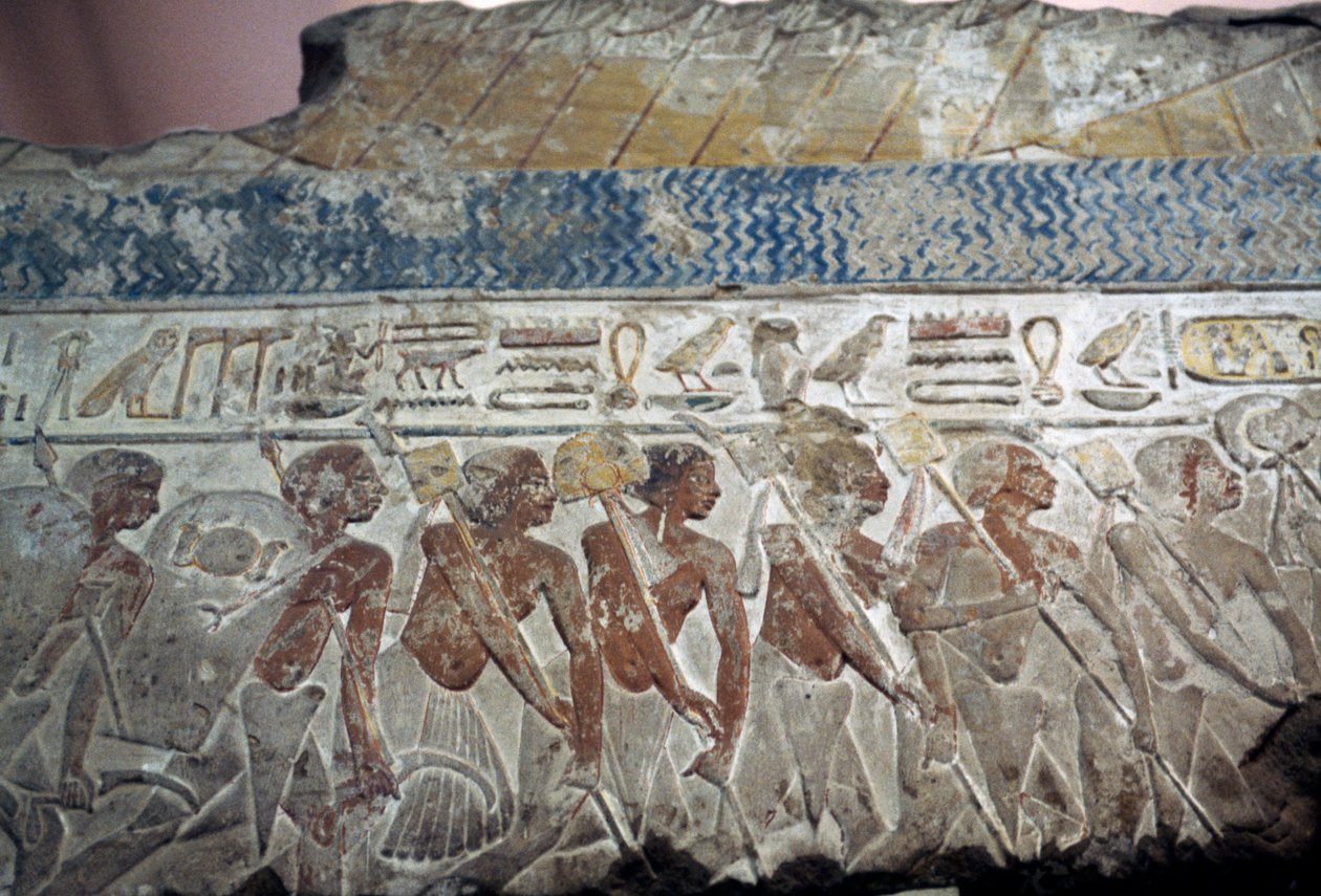Relief einer Militärparade von Egyptian 18th Dynasty
