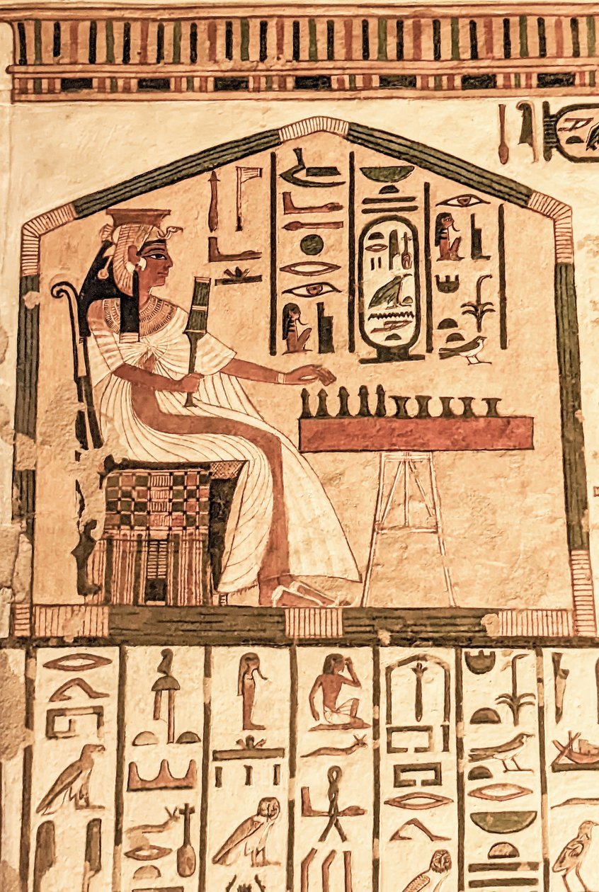 Nefertari spielt Senet von Egyptian 19th Dynasty