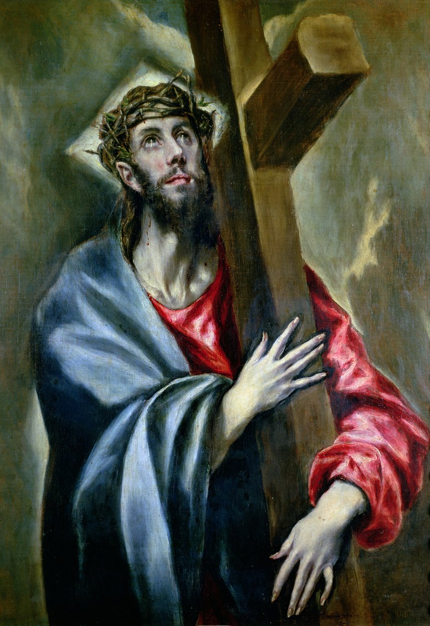 Christus umarmt das Kreuz, 1600-10 von El Greco
