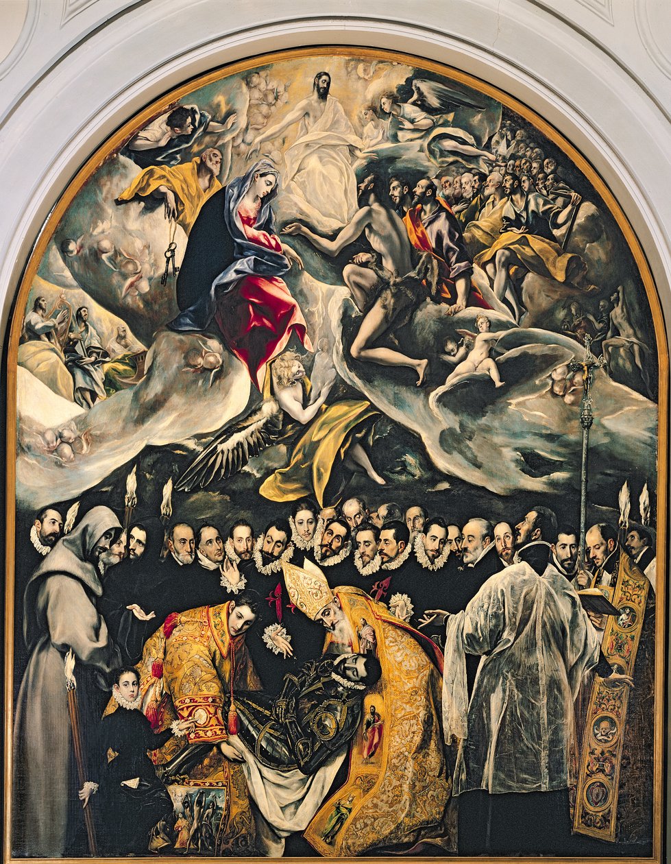 Das Begräbnis des Grafen Orgaz, aus einer Legende von 1323, 1586-88 von El Greco