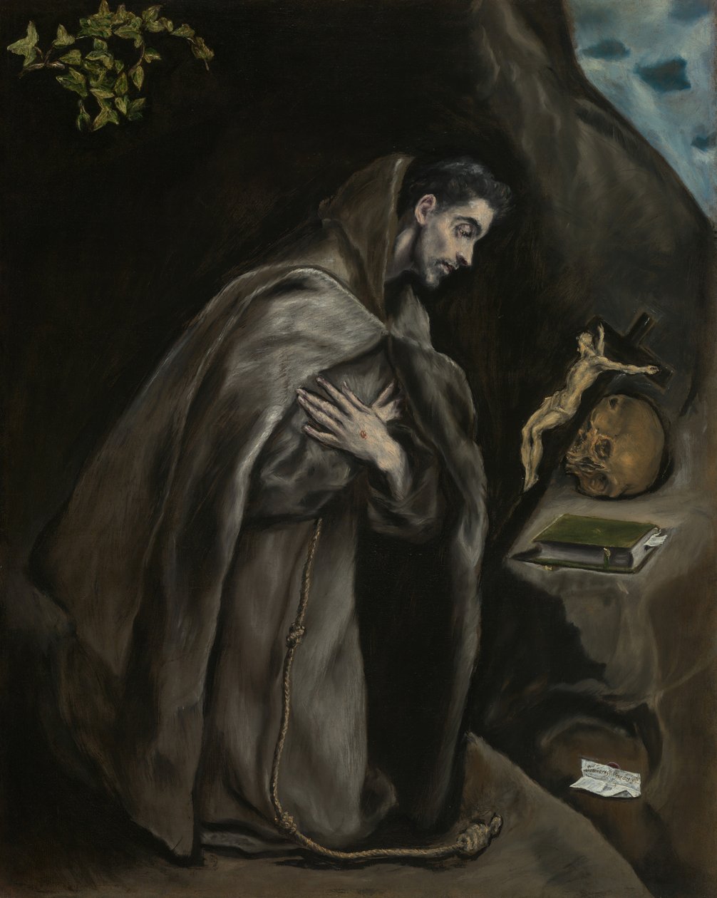 Der heilige Franziskus kniend in Meditation von El Greco