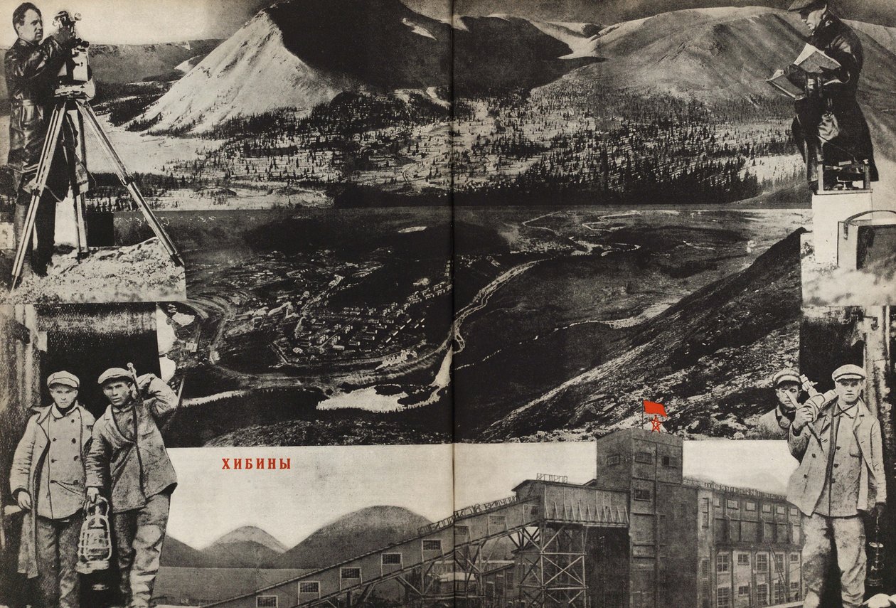 Khibiny. Illustration aus USSR Builds Socialism, 1933 von Eliezer Markowich Lissitzky