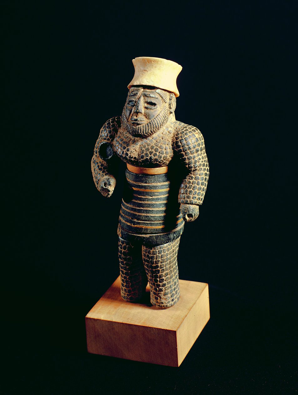 Statuette eines bärtigen Mannes mit Schnurrbart, aus Susa, Südwestiran von Elamite