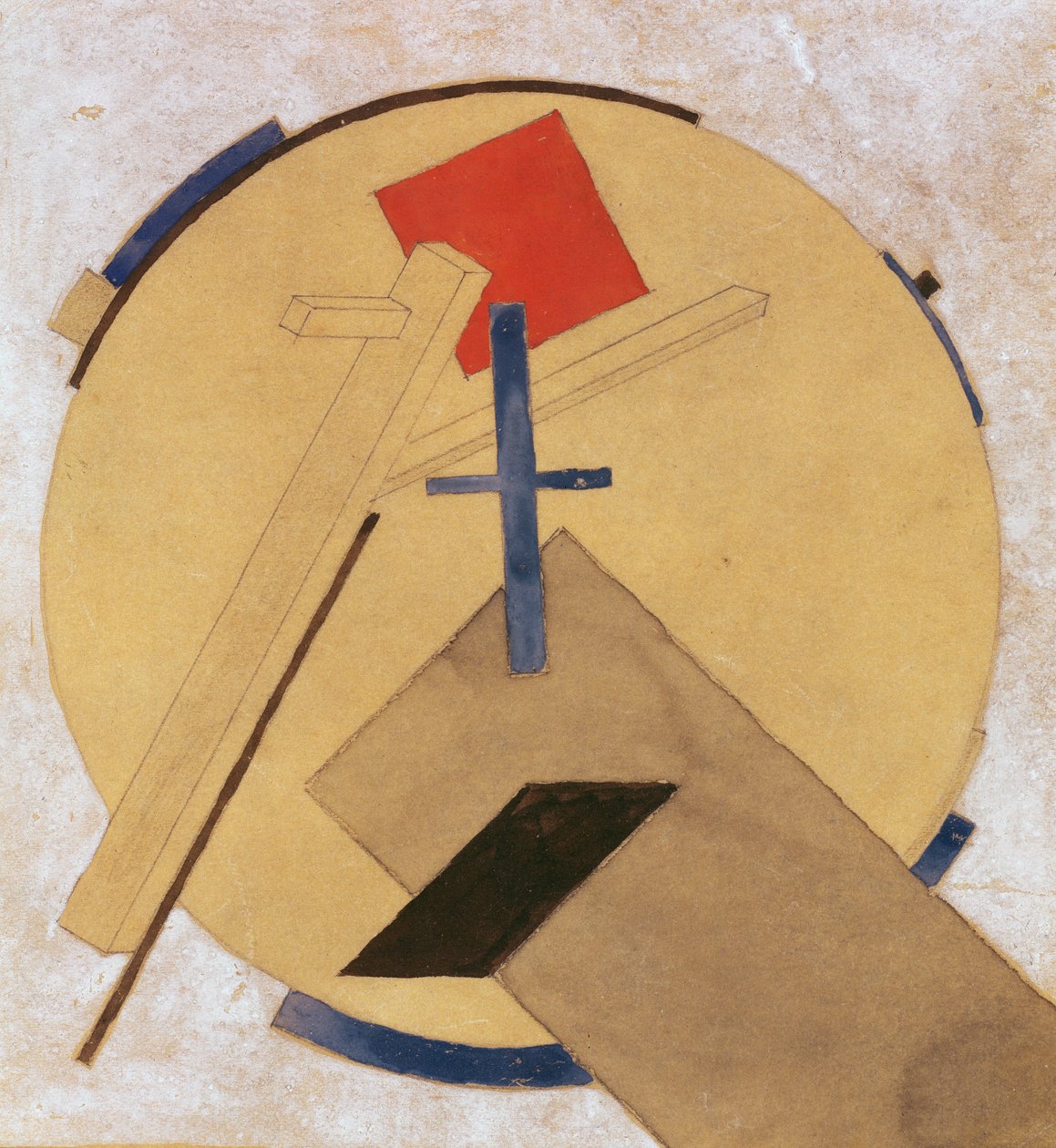 Unbetitelte Proun-Studie, ca. 1919-20 von Eliezer Markowich Lissitzky
