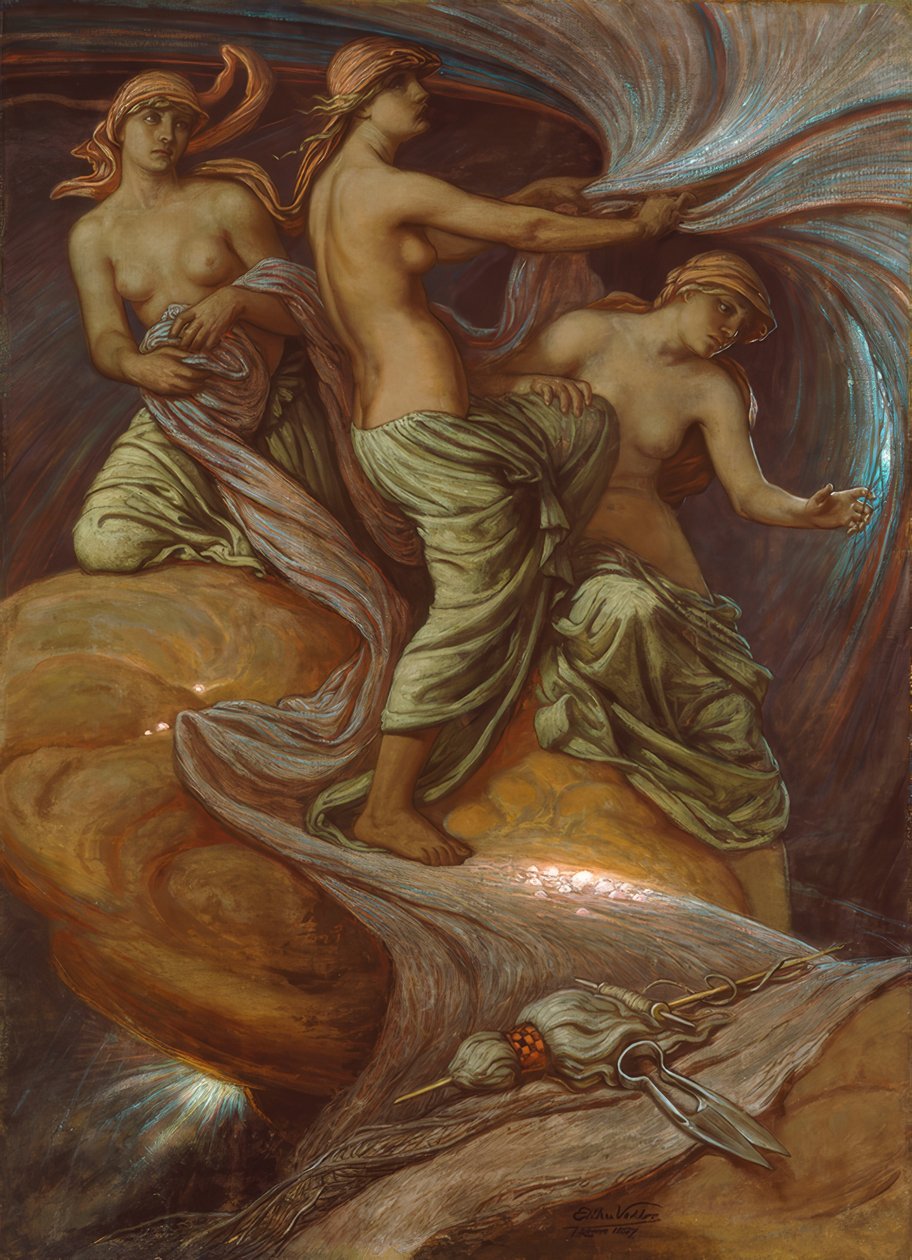 Das Treffen der Schicksale in den Sternen von Elihu Vedder