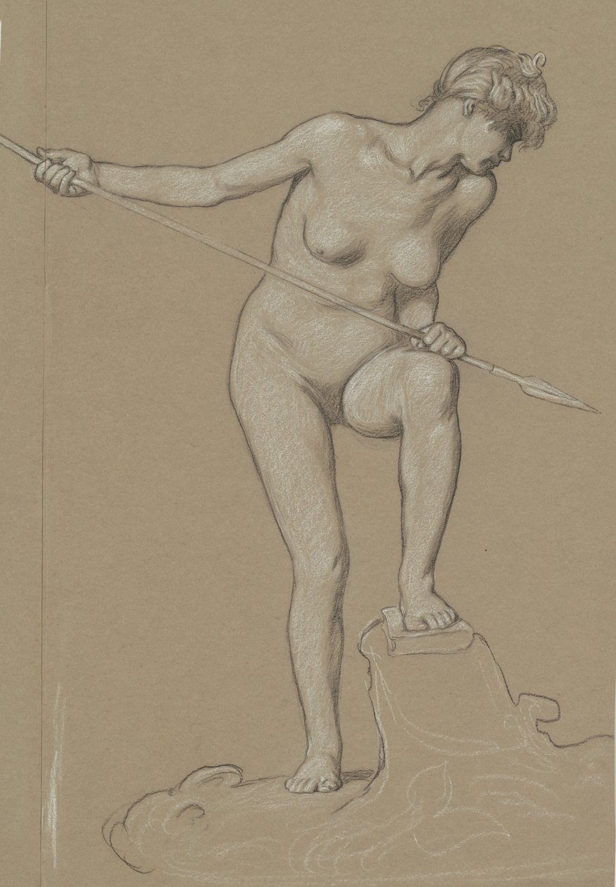 Mädchen spießt Delfin auf von Elihu Vedder