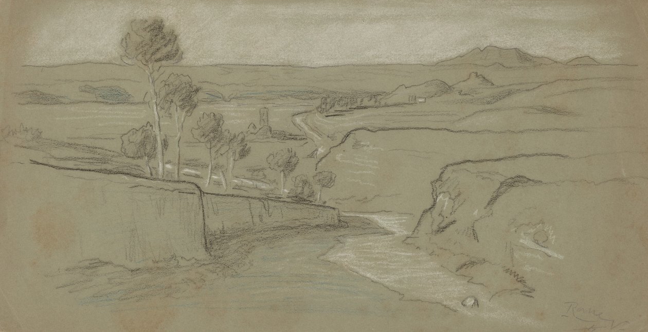 Römische Landschaft, um 1900 von Elihu Vedder