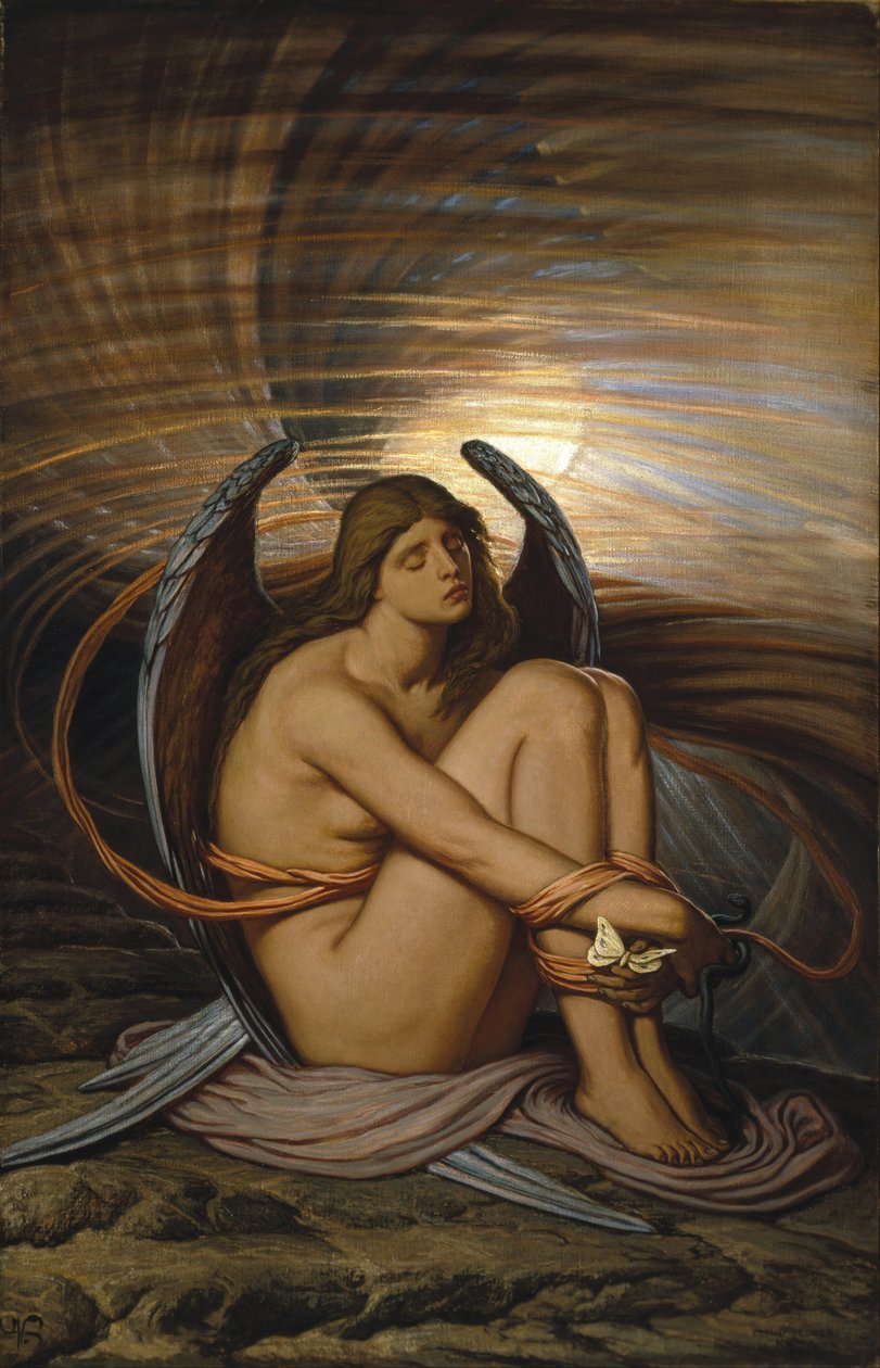 Seele in Gefangenschaft, 1891-1892 von Elihu Vedder