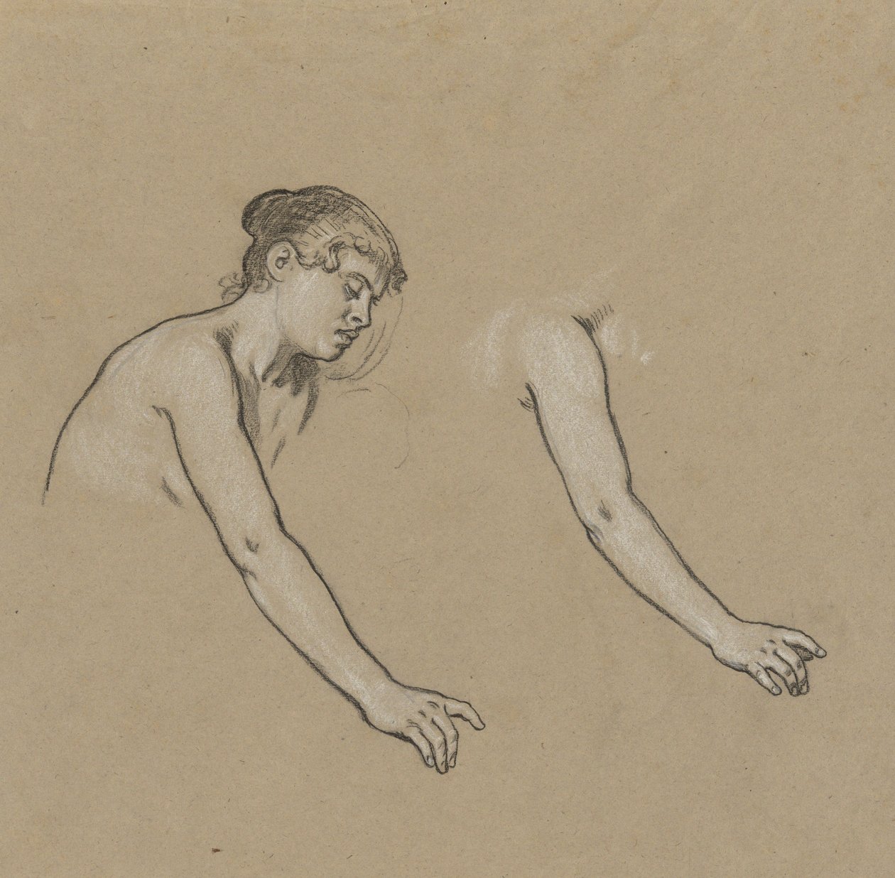 Studien für Figur des Winters von Elihu Vedder