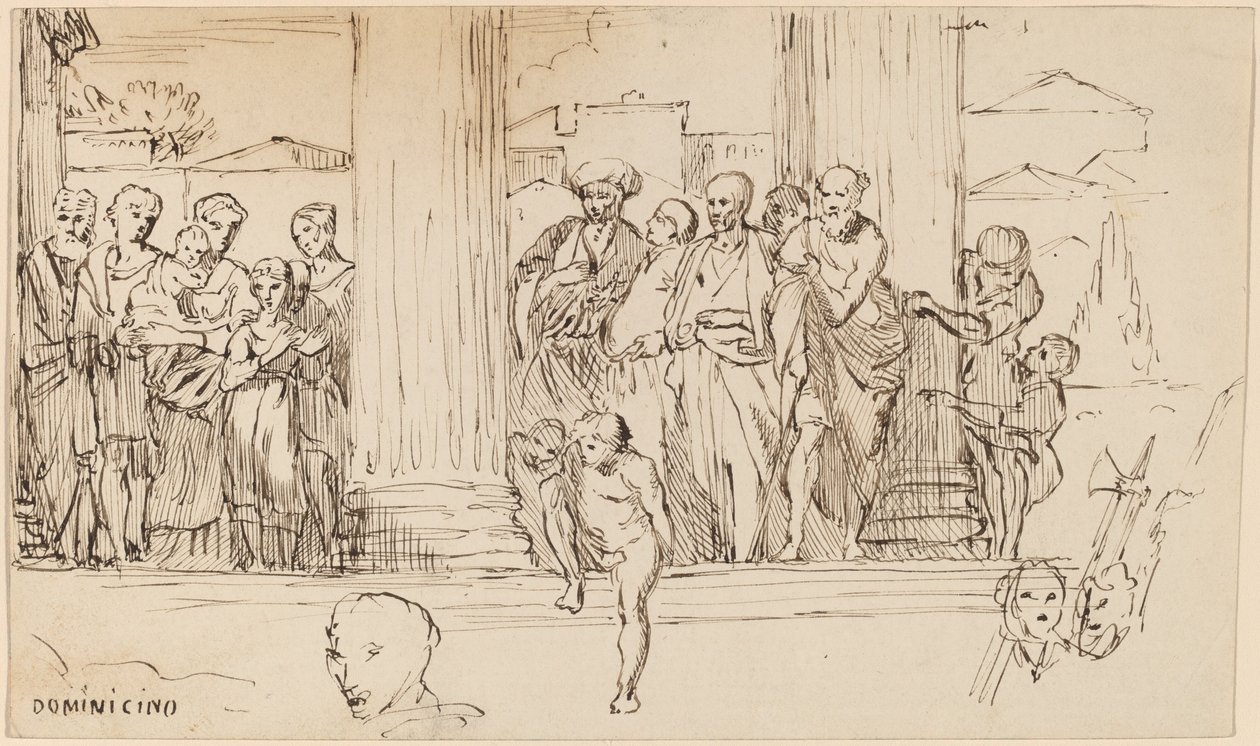 Studie nach Domenichino von Elihu Vedder
