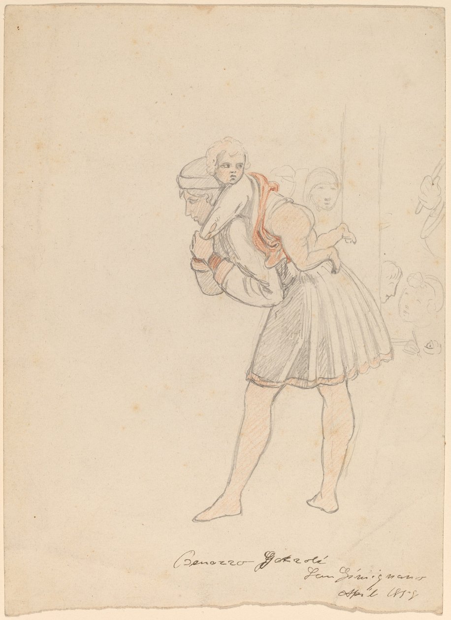 Studie nach Gozzoli, 1858 von Elihu Vedder