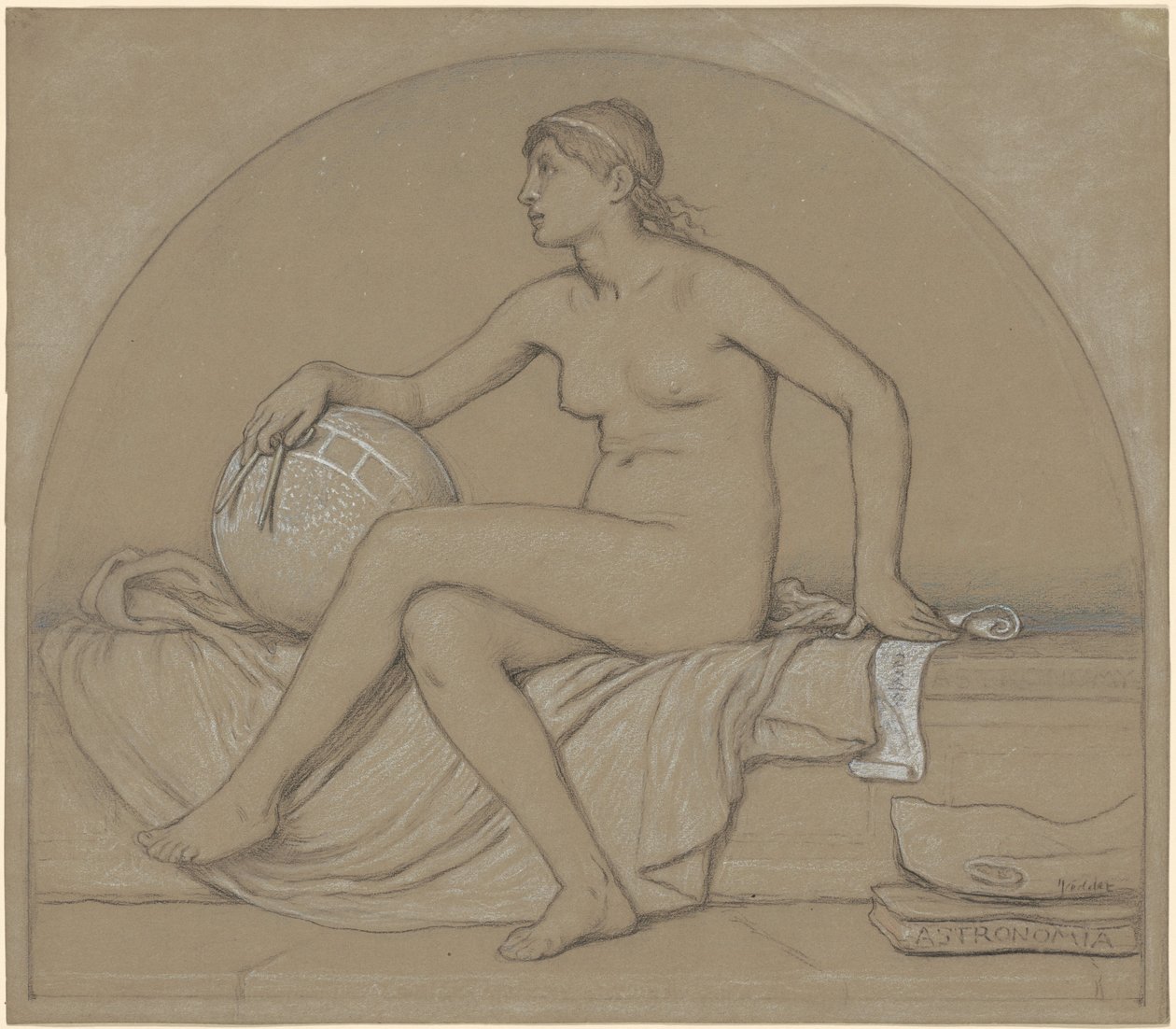 Studie für "Astronomie" von Elihu Vedder