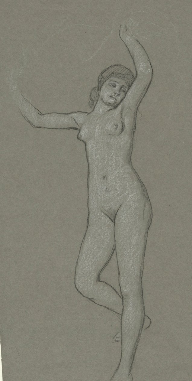 Studie für die Figur der Luna von Elihu Vedder