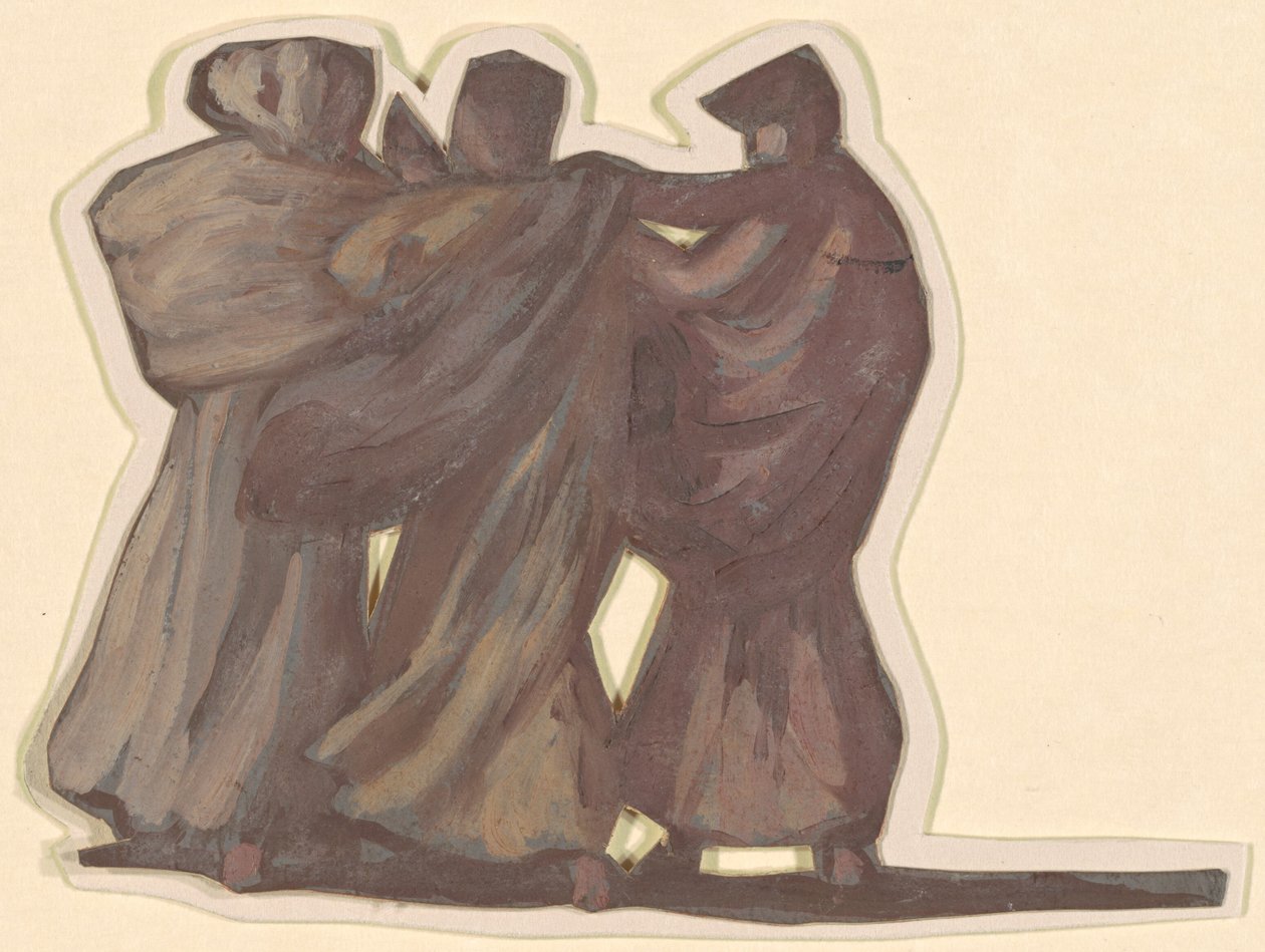 Studie für "Griechische Mädchen beim Baden" von Elihu Vedder