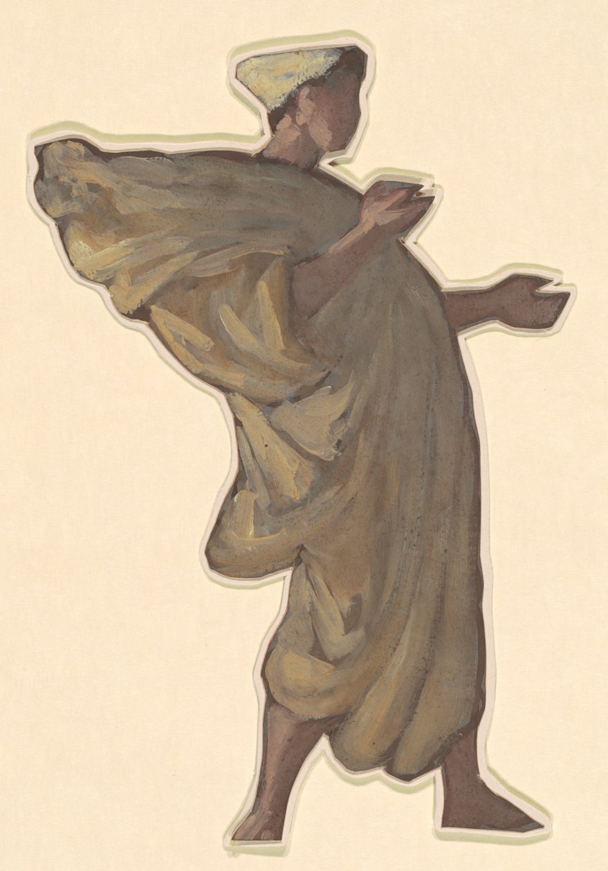 Studie für "Griechische Mädchen beim Baden" von Elihu Vedder