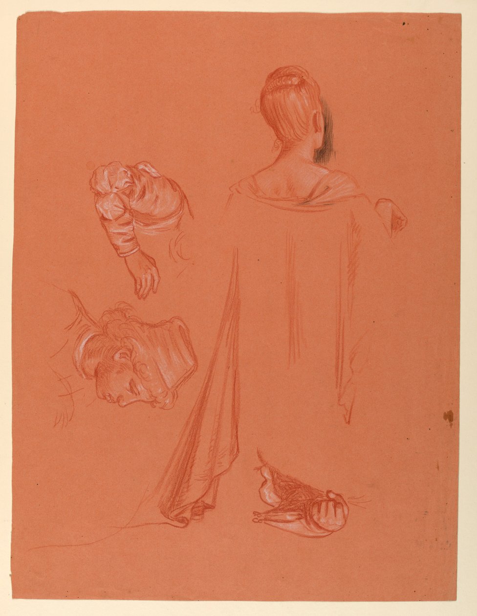 Studie für "Hochzeitsprozession" von Elihu Vedder