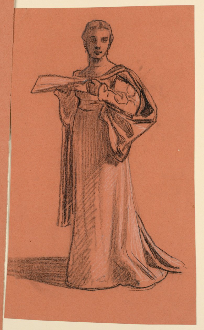 Studie für "Hochzeitsprozession" von Elihu Vedder