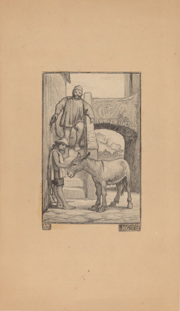 Der Sohn und der Esel, 1863 von Elihu Vedder
