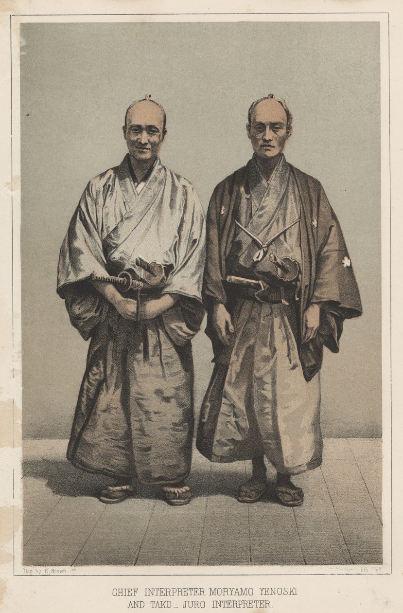 Hauptdolmetscher Mryamo Yenoski und Tako-Juro, Dolmetscher, 1855 von Eliphalet Brown