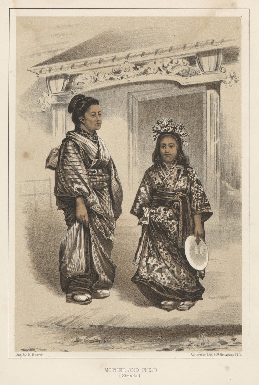 Mutter und Kind (Simoda), 1855 von Eliphalet Brown
