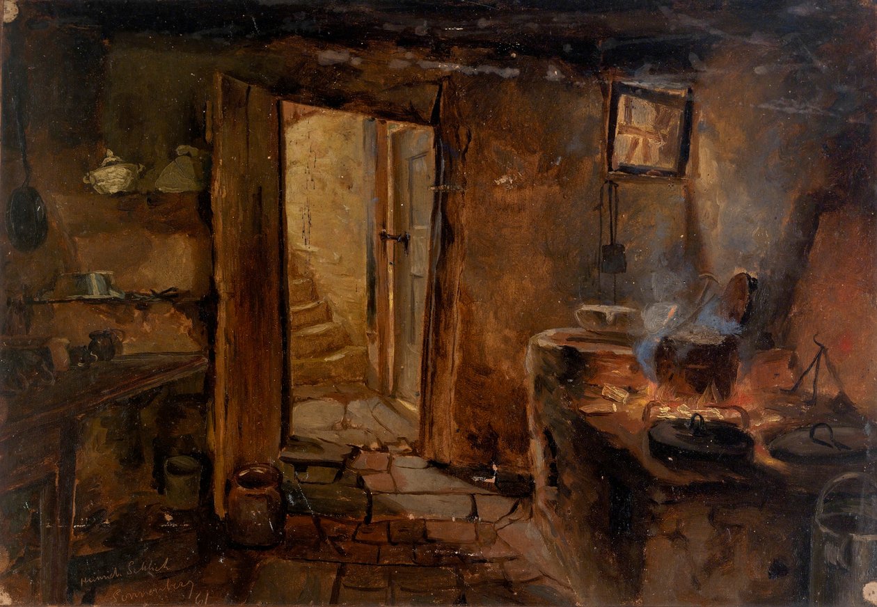 Innenansicht einer Küche von Eliphalet Fraser Andrews
