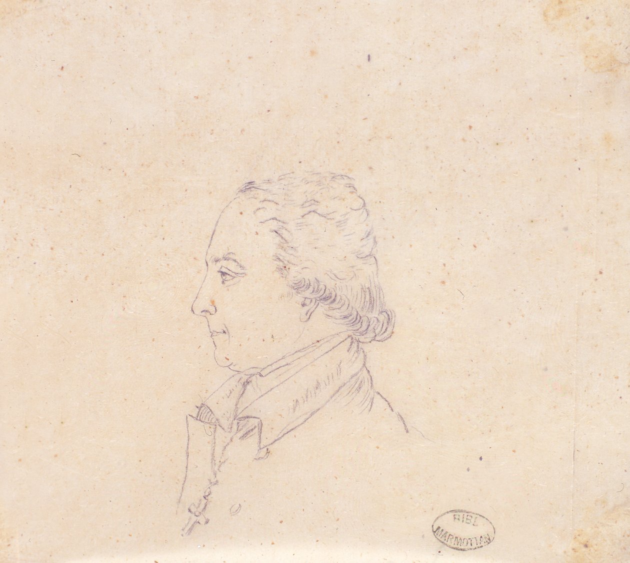 Zeichnung eines Prälaten von Elisa Bonaparte