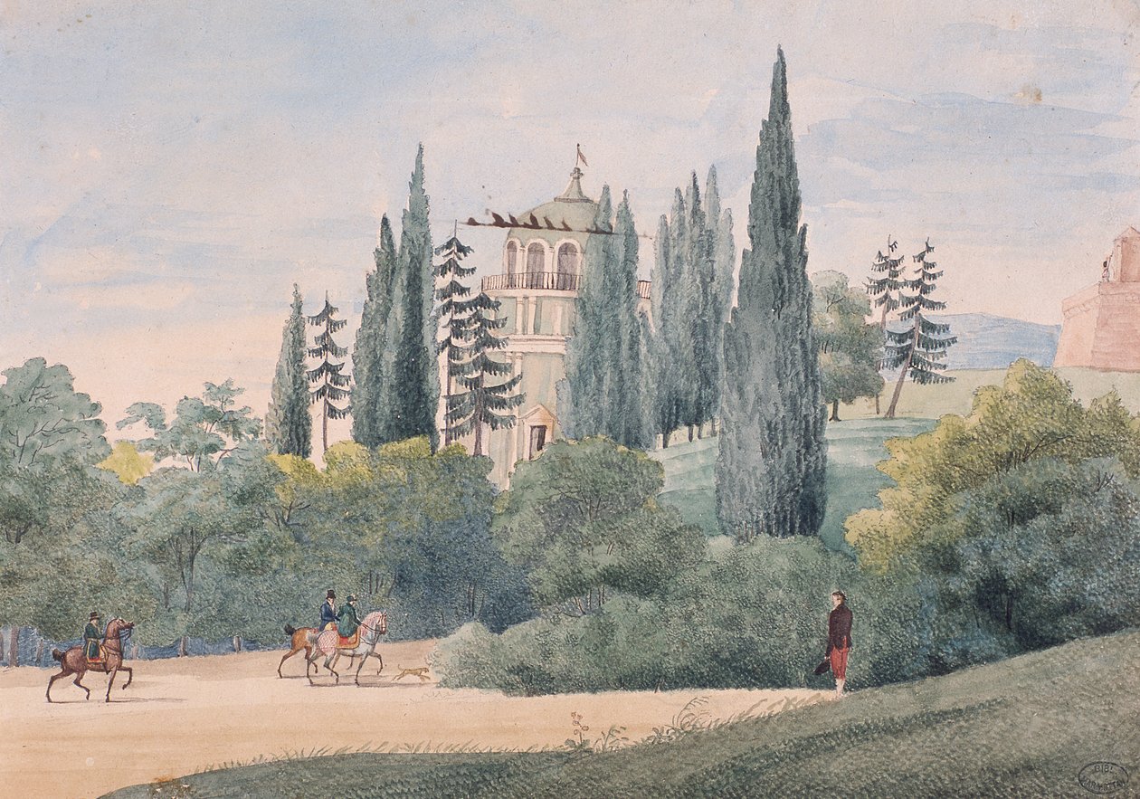 Reiter in einer italienischen Landschaft von Elisa Bonaparte