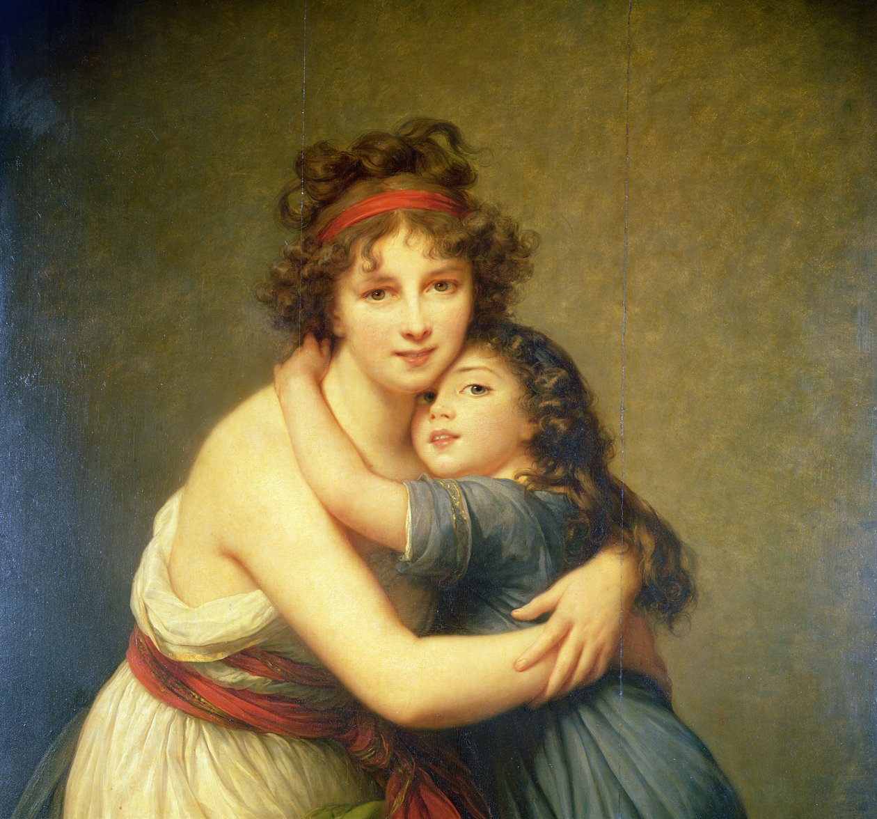 Madame Vigée-Lebrun und ihre Tochter Jeanne-Lucie-Louise (Detail) von Elisabeth Louise Vigee Lebrun