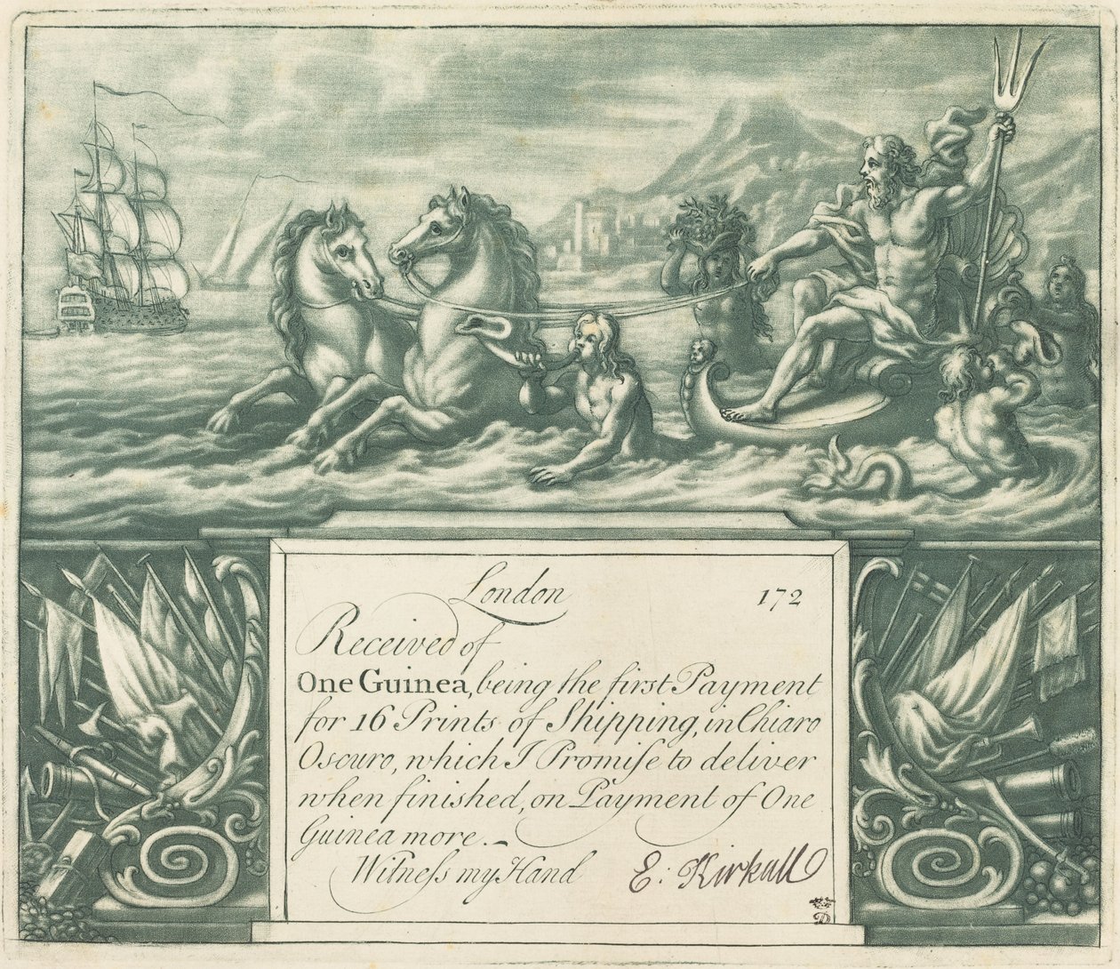 Abonnementquittung von Elisha Kirkall