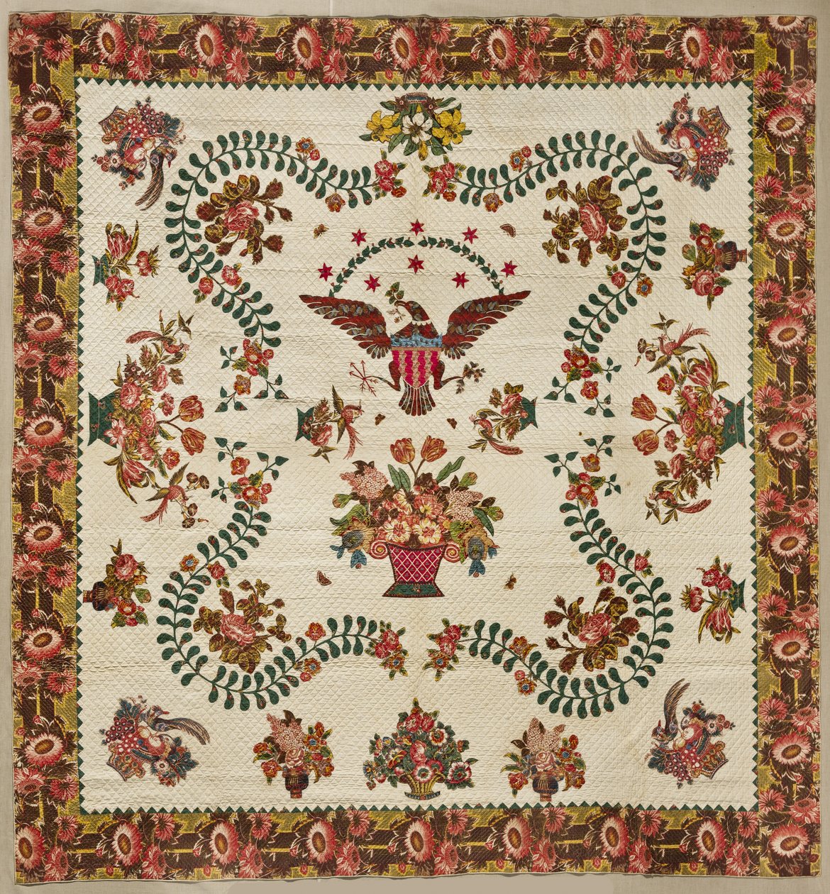 Medallion-Quilt, um 1830 von Elizabeth Welsh