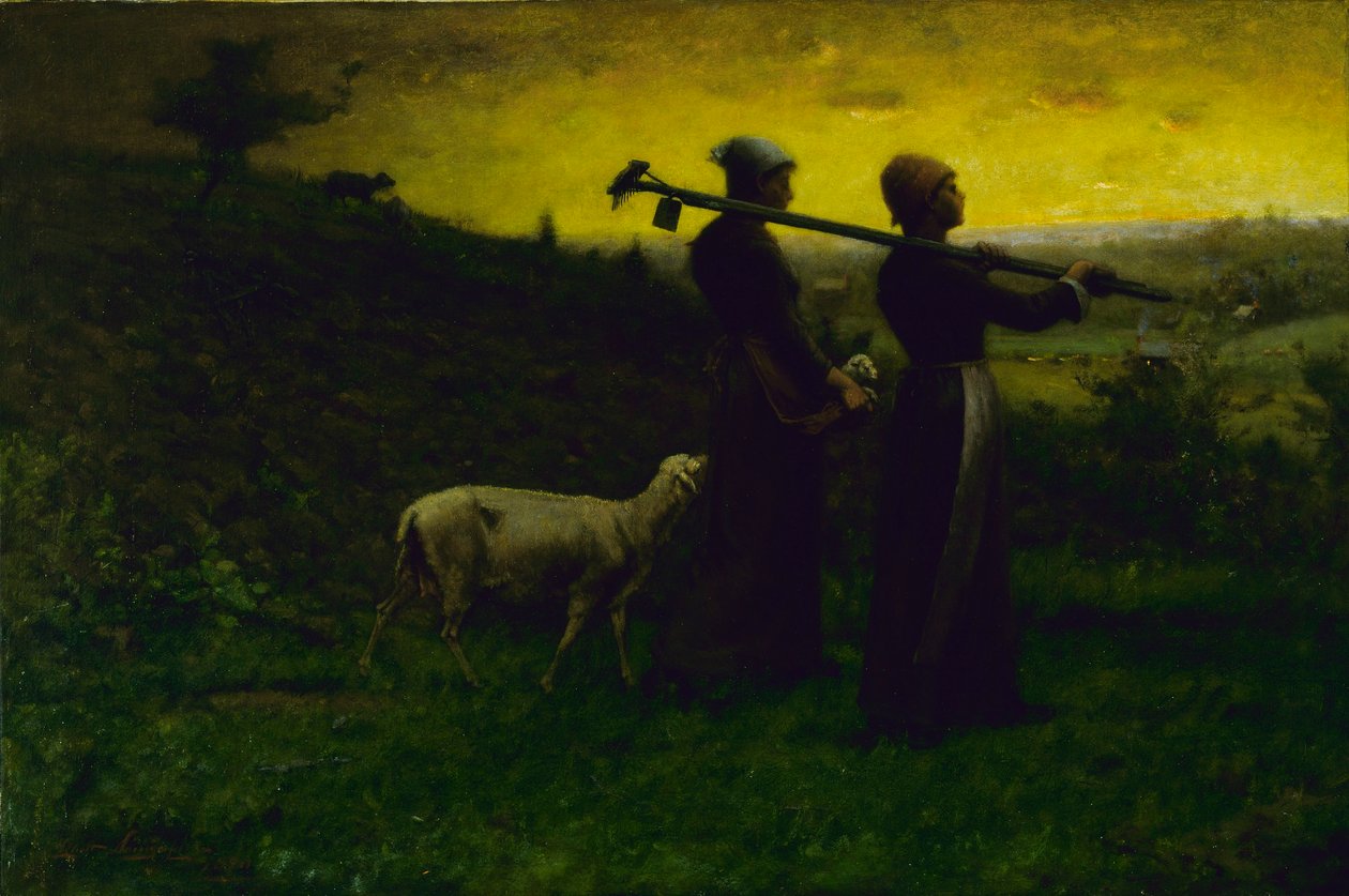 Das neugeborene Lamm nach Hause bringen von Elliott Daingerfield