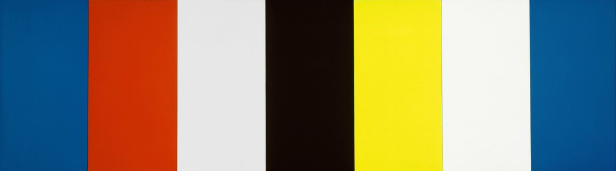 Rot Gelb Blau Weiß und Schwarz von Ellsworth Kelly