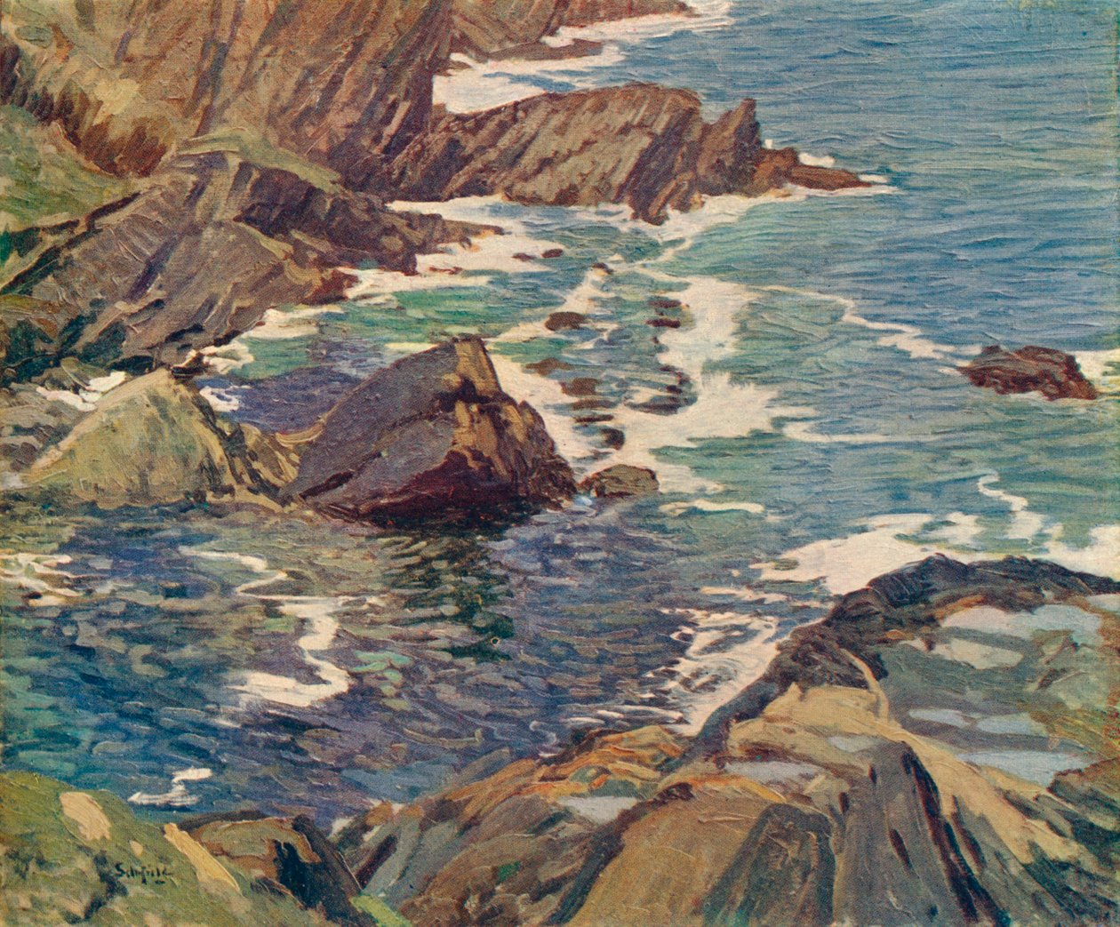 Eine Bucht in Cornwall, ca. 1912 von Elmer Schofield