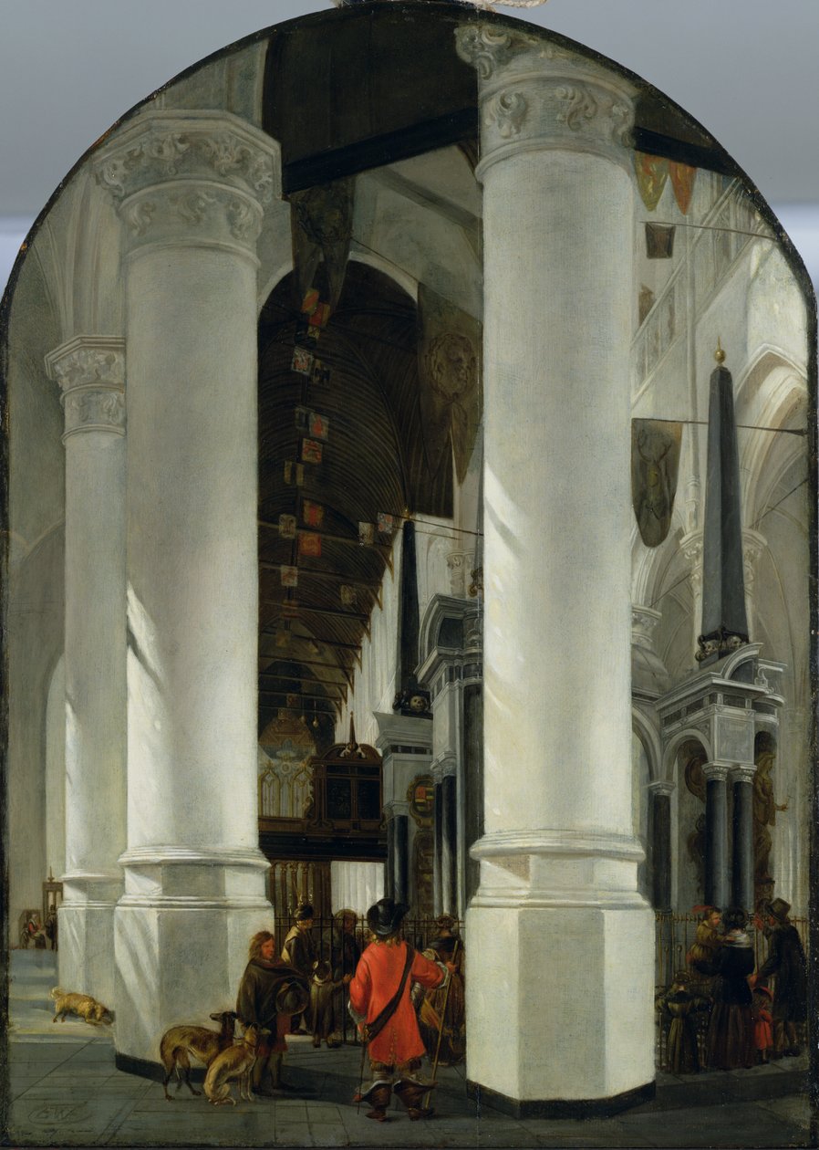Innenansicht der Neuen Kirche in Delft von Emanuel de Witte