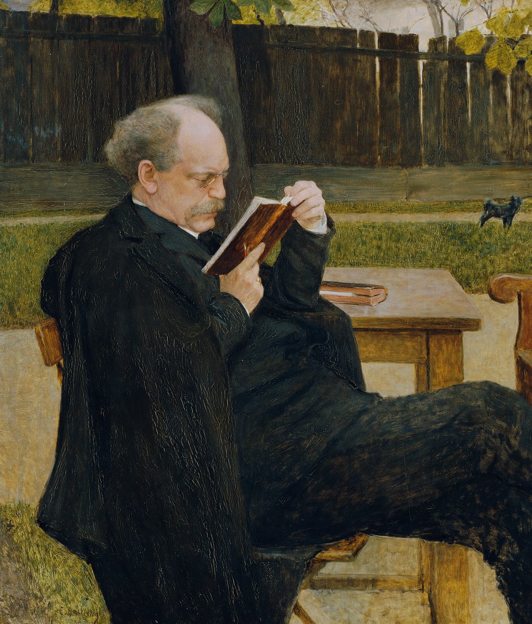 Lesender Mann von Emanuel Baschny