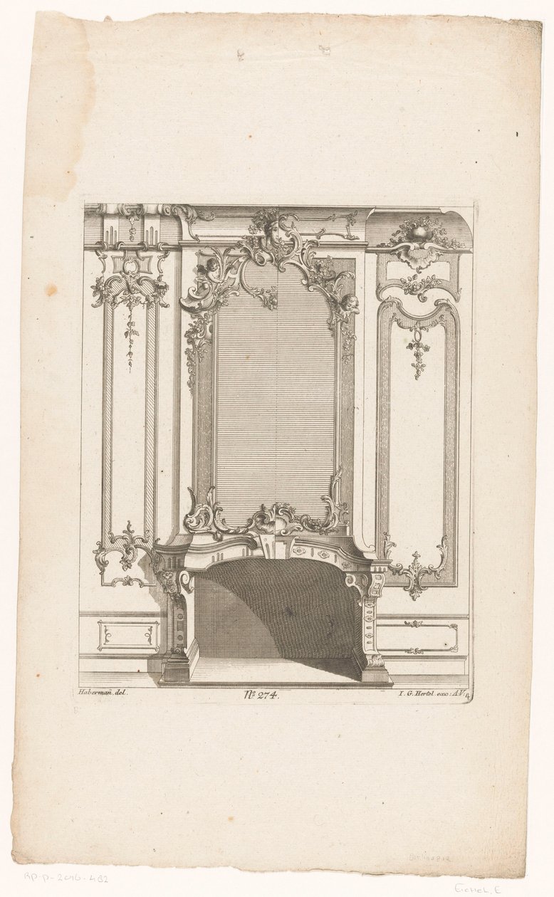 Kamin mit Putti von Emanuel Eichel (possibly)