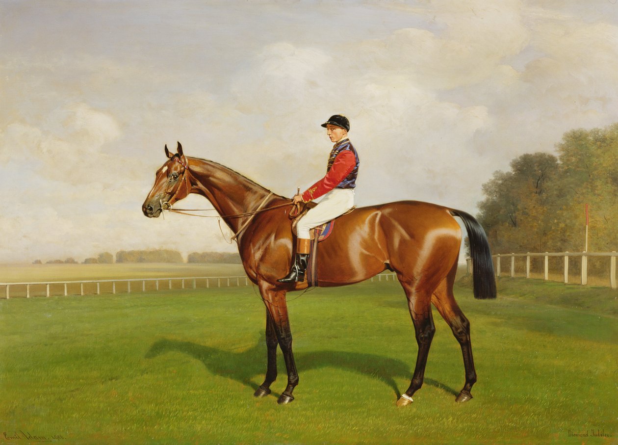 Diamond Jubilee, Gewinner des Derbys 1900 (Detail) von Emil Adam