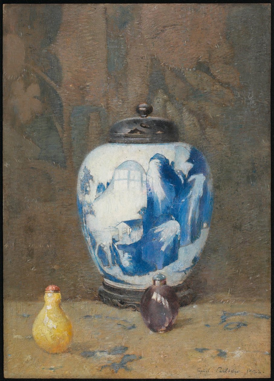 Stillleben, Chinesische Vase, 1922 von Emil Carlsen